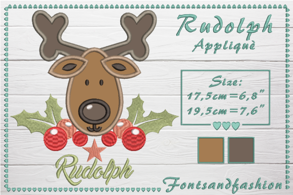 Rudolph Applique: A Warm, Hand-Digitized Christmas Embroidery Gem